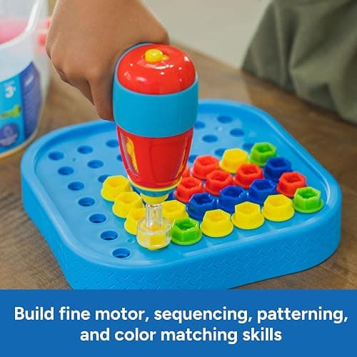 Educational Insights Design & Drill Bolt-It Bucket - Construction Toys & Toddler Tools, Kids Tool Set with Real Electric Drill Toy, Take Apart STEM Set, Building Kits and Gifts for Ages 3+ thumbnail 4