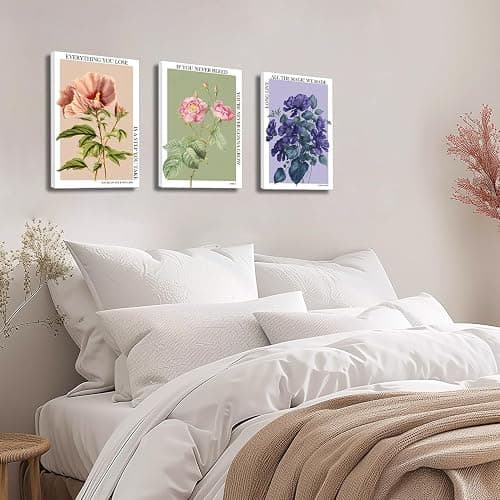 yulihaz Vintage Taylor Flower Wall Art Taylor Colorful Botanical Posters Prints Set of 3 Floral Canvas Wall Decor You're On Your Own Kid Pictures for Bedroom Living Room Framed 12x16 inch - canvas 12x16 inch - Flower thumbnail 6