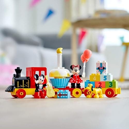 LEGO DUPLO Disney Mickey & Minnie Mouse Birthday Train Toy - Building Blocks for Toddlers, Ages 2+ - Pretend Play Learning Toy for Girls & Boys - Gift for Birthday - 10941 thumbnail 2