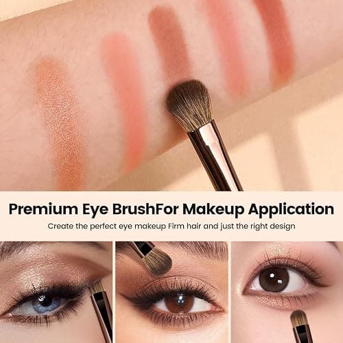 MAANGE 13 Pcs Foundation Makeup Brush Set With Bag, Make up Brushes, Double-End Multi Functional Makeup Brushes, Professional Face Brush Set Tools For Liquid Powder Concealer Cream Blush (Brown) thumbnail 5