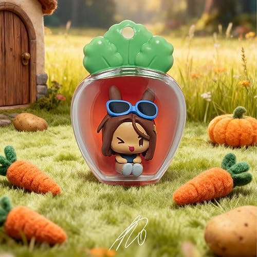 Bahomu Anime Blind Box, Cute Alien Stage Rabbit Radish Rice Grains Series Mystery Box Figure, Collectable Officially PVC Figure for Birthday Gifts (Random One) thumbnail 8