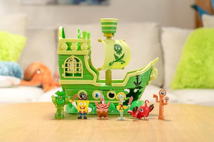 SpongeBob Squarepants Movie: The Search for Squarepants - The Flying Dutchman’s Ship Playset with 6 Exclusive Figures, Lights, Motion & Hidden Features for Kids Ages 3+ thumbnail 7