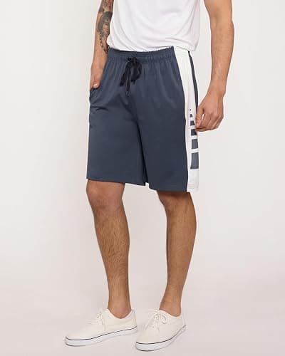 Real Essentials Men’s 5 Pack: 9" Dry-Fit Shorts – Athletic Gym, Workout, Basketball, Running, Casual Lounge Active Pockets thumbnail 2