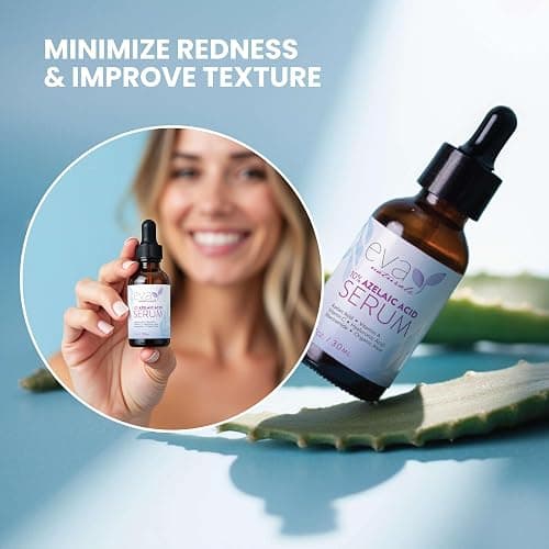 Eva Naturals Azelaic Acid Skincare Serum for Face – Facial Treatment with Niacinamide & Hyaluronic Acid Formula for Redness Soothing, Acne Breakouts, Uneven Skin Texture, Fragrance Free (1 Fl Oz) thumbnail 5
