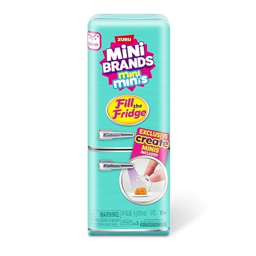 Mini Brands Fill The Fridge Playset w/UV Light by ZURU, Collectibles, DIY, Resin Play, Exclusive Recipe, NOT Edible, 8+ thumbnail 3