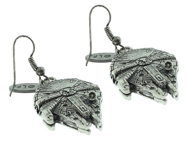 Star Wars Millennium Falcon 3D Dangle Earrings thumbnail 3