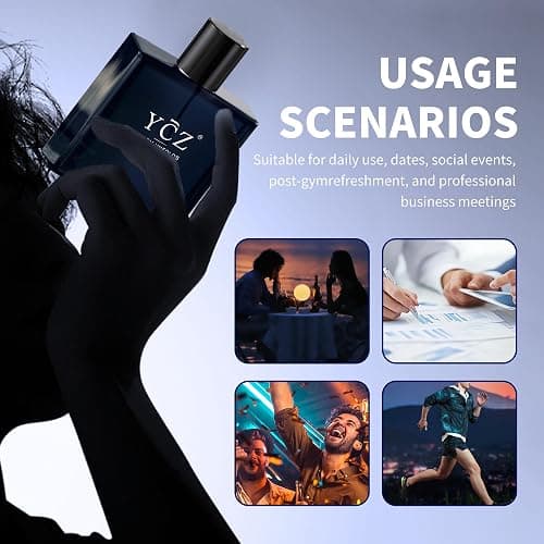 Ycz Charm Unfolds Marine Perfume for Men, 1.7 oz. Long Lasting Eau De Parfum Cologne For Men, Oriental Woody Fragrance - Ideal Special Occasions, Making it the Ideal gentlemen’s Gift thumbnail 2