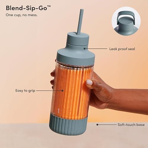 Beast Mighty 850 Plus | Premium Compact Personal Blender | Smoothies, Shakes, Dressings, Sauces | Blends Ice and Frozen Fruit | New XL Vessel | Extra Vessels, Lids and Straws | 850W (Mist) thumbnail 5