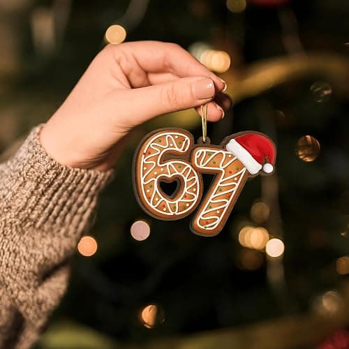 67 Meme Funny Christmas Ornaments 2025, 6 7 Ornament, Gingerbread Ornaments for Christmas Tree, Funny Ornament for Exchange, Stocking Stuffers, Gag Gifts, 67 Gifts for Kids, Teens, Teen Girls, Boys thumbnail 8