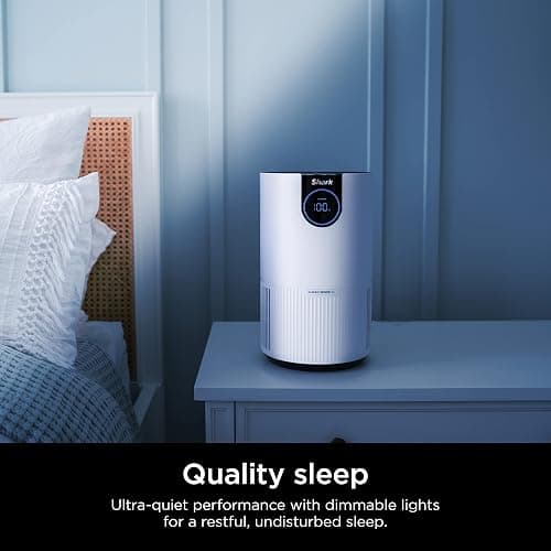 Shark Air Purifiers for Bedroom, Office, Dorm, Small Room, HEPA Air Filter, Odor Eliminator, Covers Up To 500 SQ FT, Air Filtration Removes Smoke, Dust, Allergens, Pet Dander, and Pollutants, HP102 - 500 sq. ft. thumbnail 4