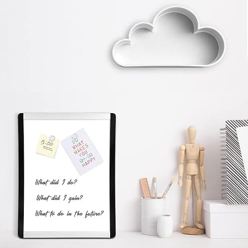 Amazon Basics Small Dry Erase Whiteboard, Magnetic Whiteboard with Marker and Magnets, 8.5" x 11", Plastic/Aluminum Frame thumbnail 2