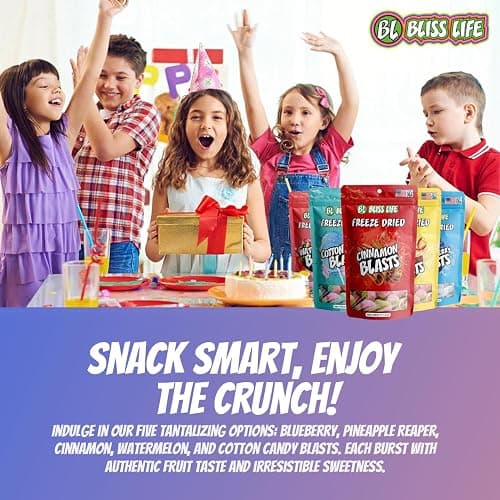 Bliss Life Cotton Candy Freeze Dried Sugar Candy from TikTok, ASMR Crunchy Candy, Spicy Sweet and Sour Kids Snacks, Unique Novelty Snack for Kids 1.5oz thumbnail 9