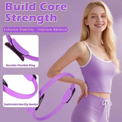 VIOXIA Pilates Kit for Home Workouts – Pilates Equipment Set with Ring, Ball, Resistance Bands, Pilates Accessories, Pilates Essentials Kit for Women, Pilates Sets for Home Exercise thumbnail 2