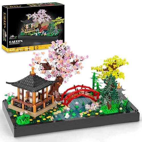 Finger Rock Cherry Blossom Bonsai Tree Building Set, Creative Japanese Tranquil Zen Gardens, Sakura Flowers and Plants Display Model Gift for Adults Teens 14+ (2280 PCS) - Image 1