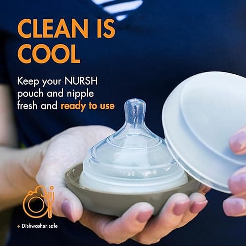 Boon Nursh Baby Bottle Gift Set - Baby Feeding Essentials for New Moms - Includes 4 Oz and 8 Oz Baby Bottles, Storage Lids, Fast Flow Nipples, Storage Buns, Straw Lid, and Mod Baby Bottle Brush Set thumbnail 5