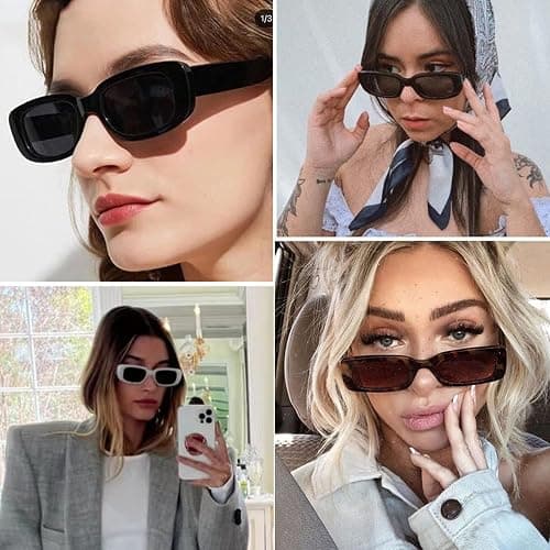 kimorn Rectangle Sunglasses for Women Men Trendy Retro Fashion Sun Glasses 90’s Vintage UV 400 Protection Square Frame K1200 thumbnail 2