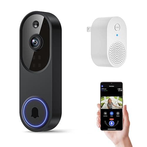 Orbitell 1080p Wireless Wi-Fi Video Doorbell Camera with Two Way Audio, Night Vision, Cloud Storage, Smart AI Motion Detection, Support 2.4GHz Wi-Fi only - Image 1