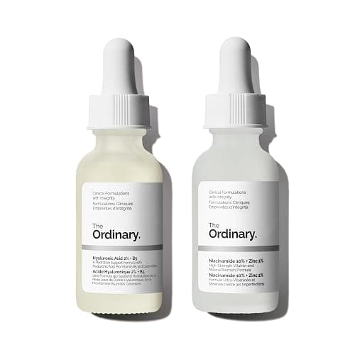 The Ordinary Skin Support Basics Duo - Skin Care Bundle Set For All Skin Types- Hyaluronic Acid 2% + B5 1 Fl Oz, Niacinamide 10% + Zinc 1% 1 Fl Oz - Image 1