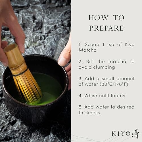 Kiyo Matcha Classic Grade Hatsumukashi Ceremonial Uji Matcha, 40g/1.41oz | Pure Japanese First Harvest Ceremonial Grade Matcha Green Tea Powder from Uji, Japan thumbnail 6