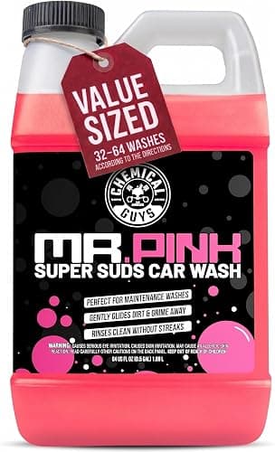 Chemical Guys, Mr. Pink Car Wash Soap, Foam Cannon & Bucket Wash, 64 oz | Thick foaming suds lift dirt and grime, pressure washer soap, foam gun or bucket, gentle on wax and coatings, candy scent - Image 1