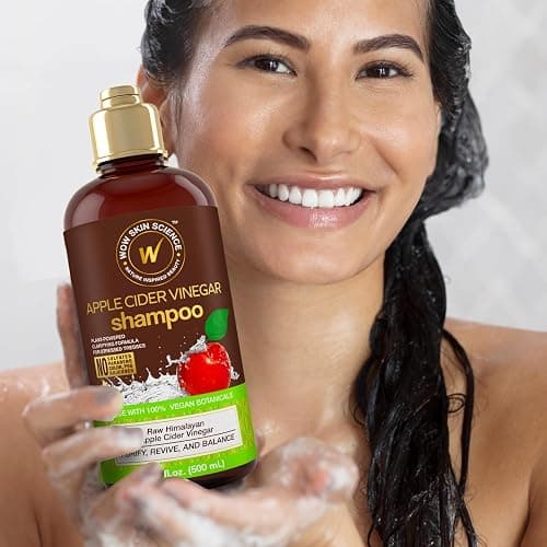 WOW Skin Science Apple Cider Vinegar Shampoo - Hair Growth Shampoo for Thinning Hair, Hair Loss & Dandruff Shampoo - Parabens & Sulfate No Shampoo - Clarifying Shampoo for Build Up Purifying Shampoo thumbnail 3