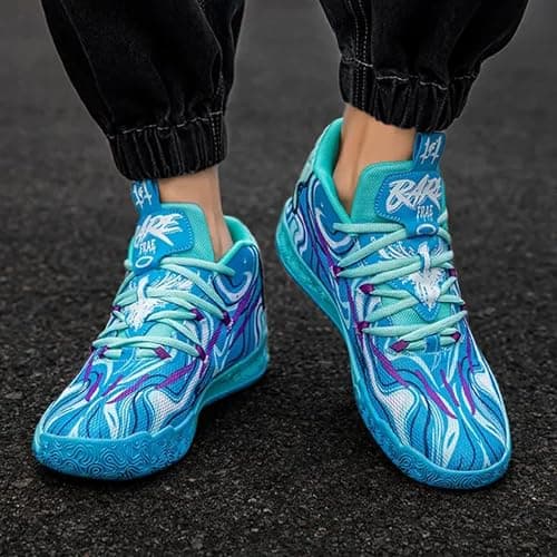Wqsugnt Mens Multicolor High Top Basketball Shoes Non-Slip Breathable Running Shoes Fahsion Lightweight Outdoor Gym Sneakers thumbnail 6