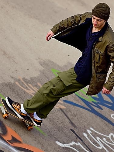 JMIERR Men's Baggy Cargo Pants Trendy Casual Parachute Pant Loose Fit Harem Joggers with Pockets for Streetwear thumbnail 8