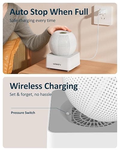 Rechargeable White Mini Dehumidifier thumbnail 6