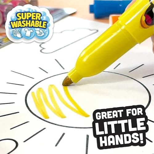 Scentos Jumbo Scented Markers for Kids, 8 Pack Fruit Scented Washable Markers, Non Toxic Chunky Design for Little Hands, Vibrant Colors, Super Washable Ink thumbnail 4