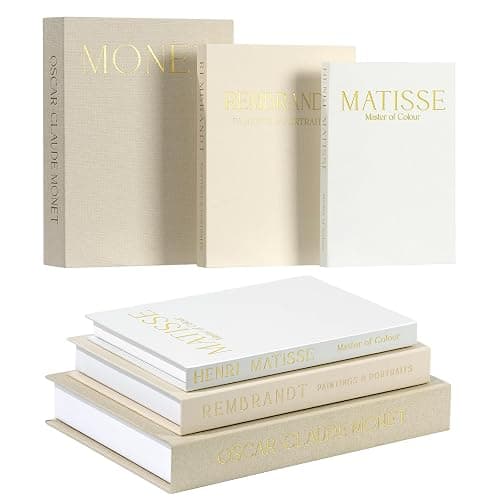 WOPIPAL Set of 3 Decorative Books for Home Decor, Linen Faux Books for Coffee Table, Bookshelf or Mantel, Aesthetic Fake Book Storage Boxes with Magnetic Snap for Photo Organization & Keepsakes Box - Image 1