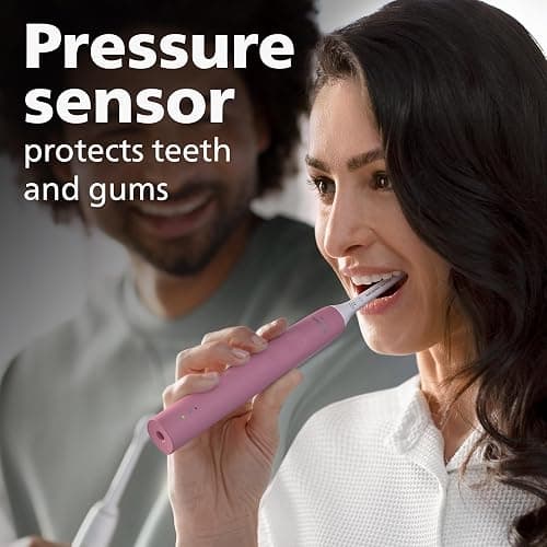 Philips Sonicare 4100 Rechargeable Electric Toothbrush, Advanced Plaque Removal, Pressure Sensor, Includes Brush Head Case, Deep Pink BD5004AZ thumbnail 5