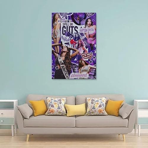 Mousgue Olivia Poster Rodrigo Singer Guts Music Collage Posters for Room Aesthetic Canvas Wall Art Bedroom DecorUnframe-style-4 24x36inch(60x90cm) thumbnail 2