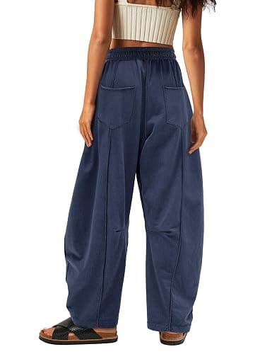 Yanekop Women's Baggy Wide Leg Palazzo Pants thumbnail 2