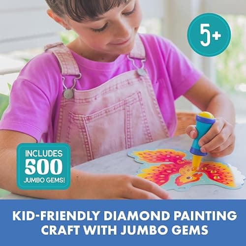 Educational Insights Jumbo Gem Kit - DIY Arts and Crafts Sets for Kids, Easy & Fun Diamond Painting Activity for Small Hands, Crafting & Art Supplies, Jewel Stickers, Creative Gifts, Ages 5+ thumbnail 2