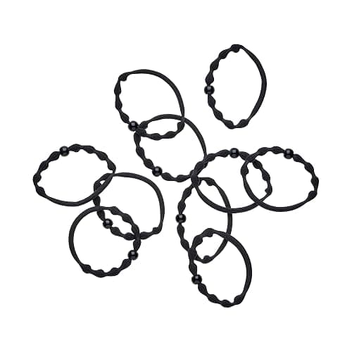 Goody Ouchless Forever Fine Hair Elastics - 10 Ct, Black, Damage-Free Bands, 3X Stronger Hair Ties, Retainable Shape, 16 Strand Inner Core, Hair Accessories for Women & Men thumbnail 6