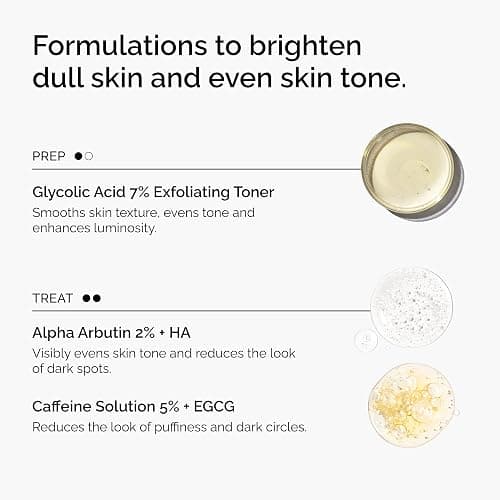 The Ordinary The Bright Set, 3-Step Regimen for Radiant, Even Skin Tone with Glycolic Acid 7% Exfoliating Toner, Alpha Arbutin 2% + HA, and Caffeine Solution 5% + EGCG | Skin Care Set thumbnail 4