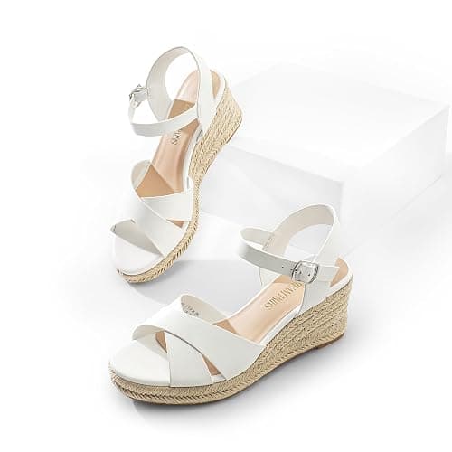 DREAM PAIRS Women's Espadrille Wedge Sandals | Adjustable Buckle, Dressy Platform Sandals Casual Summer, Comfortable High Heeled Wedges, Fashion Dressy Shoes thumbnail 10