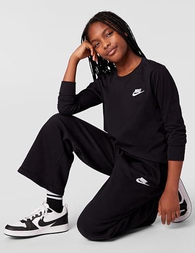 Nike Girls' Sportswear Club Fleece Wide-Leg Pants thumbnail 2