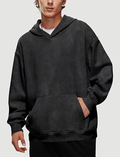 Iwing Mens Womens Oversized Acid Wash Hoodie Sweatshirt Heavyweight Fleece Hoodies Unisex Vintage Washed Sweatshirt 2025 thumbnail 5