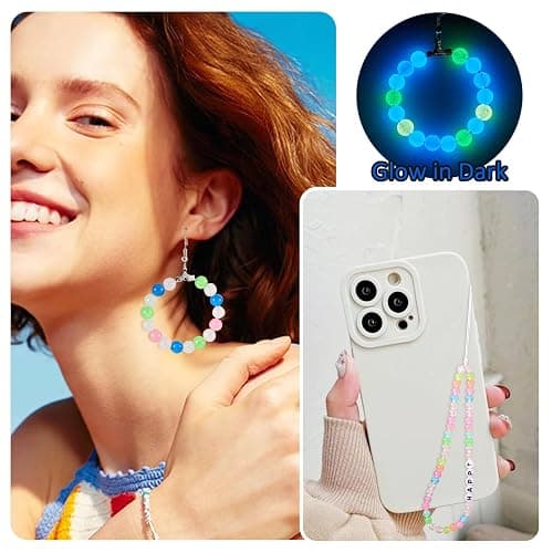 1784Pcs 6mm Luminous Round Beads Glow in The Dark Beads Color Changing Bracelet Bead Glow Pony Bead for Halloween Bracelet Earring Jewelry Making Gifts thumbnail 4