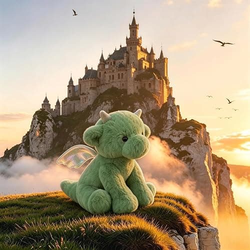 Apricot Lamb Grass Green Dragon Soft Stuffed Animals Plush Toys 8'' thumbnail 2
