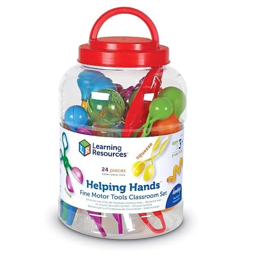 Learning Resources Helping Hands Fine Motor Tools Classroom Set,24 Pieces, Ages 3+, fine motor skills, teacher resources for classroom, sensory toys for toddlers, Scoopers and Tweezers toys thumbnail 5