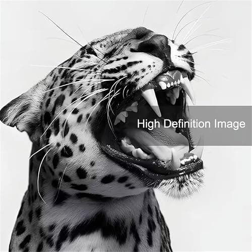 Meuzzvor Poster Set 3er Set Moderne Wandbilder Schwarz Weiß Leopard Poster für Schlafzimmer Esszimmer Wohnzimmer Deko Kunstdruck Leinwand Bilder Ohne Rahmen (30x40cm) thumbnail 4