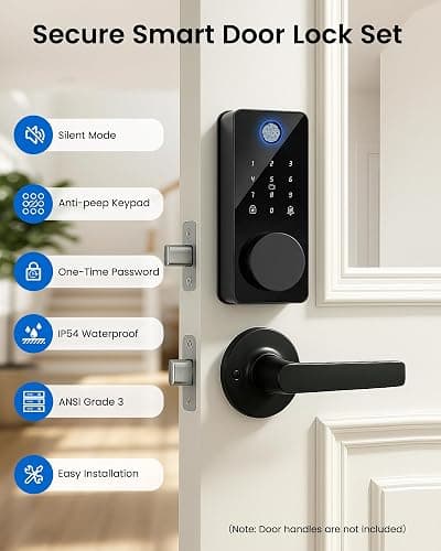 IBLOG Smart Deadbolt Lock, Fingerprint Keyless Entry Door Lock App Control, Electronic Touchscreen Keypad, Auto Locking, IP54 Weatherproof, Easy Install Digital Deadbolt for Front Door thumbnail 7