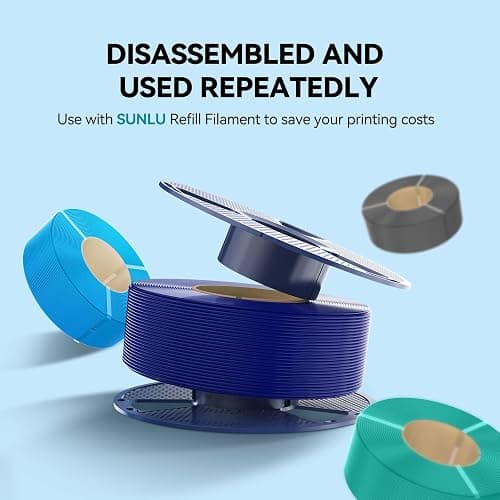 SUNLU PLA 3D Printer Filament PLA Filament 1.75mm, Neatly Wound 3D Printing Filament 1.75mm, Dimensional Accuracy +/- 0.02 mm, Fit Most FDM 3D Printers, 1kg Spool (2.2lbs), Wood Color thumbnail 5