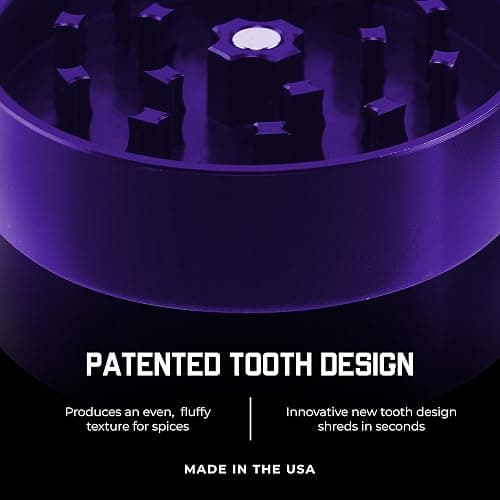Santa Cruz Shredder Herb and Spice Grinder 3 Piece Medium 2 1/8" Superior Grip and Aluminium (Purple) thumbnail 6