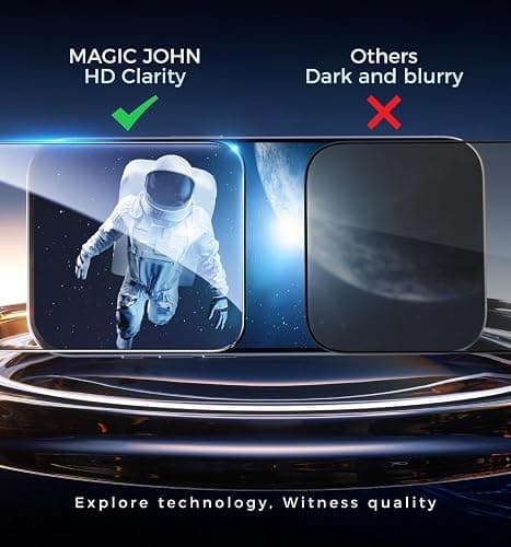 MAGIC JOHN 3rd Gen Upgraded for iPhone 13/13Pro/14 Screen Protector 6.1 Inch,HD Clear,Shatterproof Tempered Film,Auto Dust-Elimination,Bubble Free,Easy Installation,2 Pack thumbnail 7