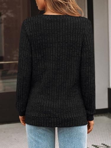 AUTOMET Womens V Neck Long Sleeve Shirt Fall Fashion Tops Tunic Dressy Casual Sweater Clothes Cute Trendy Work Outfits 2025 thumbnail 4