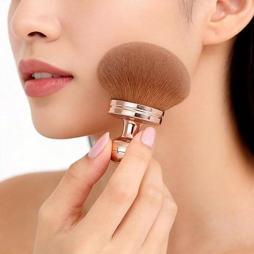 Pro Self Tan Kabuki Brush-Ultra-Dense & Extra Large Body Brush for Streak-Free Tanning Mousse, Bronzer & Glow Cream | Face & Body Blending Tool - Image 1