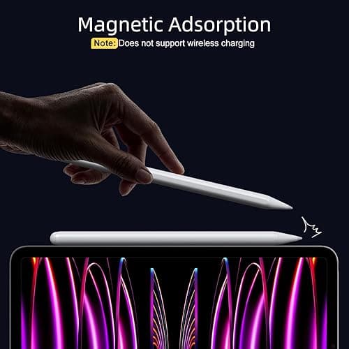 Stylus Pen for iPad 6th-11th Generation-2X Fast Charge Active Pencil Compatible with 2018-2025 Apple iPad Pro 11"/12.9"/M4, iPad Air 3/4/5/M2/M3,iPad mini 5/6 Gen-White thumbnail 6